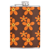Retro orange in den 1970er Jahren Flachmann (Vorderseite)