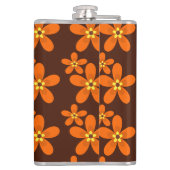 Retro orange in den 1970er Jahren Flachmann (Rückseite)