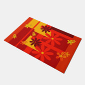 Retro orange in den 1970er Jahren Fußmatte (Schrägansicht)