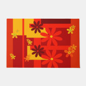 Retro orange in den 1970er Jahren Fußmatte (Vorderseite)