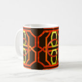 Retro orange in den 1970er Jahren Kaffeetasse (Vorderseite Links)