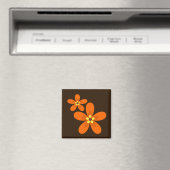 Retro orange in den 1970er Jahren Magnet (In Situ (Geschirrspüler))