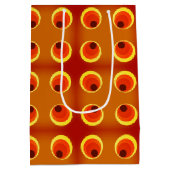 Retro orange in den 1970er Jahren Mittlere Geschenktüte (Rückseite)