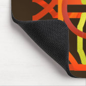 Retro orange in den 1970er Jahren Mousepad (Ecke)