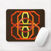 Retro orange in den 1970er Jahren Mousepad (Mit Mouse)