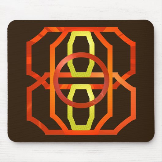 Retro orange in den 1970er Jahren Mousepad (Vorne)