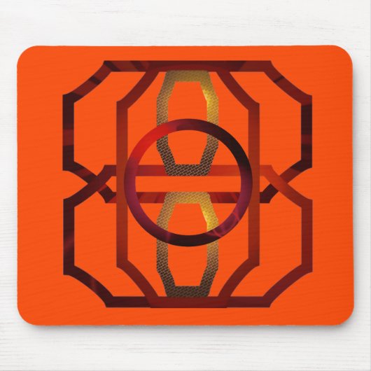 Retro orange in den 1970er Jahren Mousepad (Vorne)