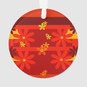 Retro orange in den 1970er Jahren Ornament