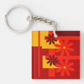 Retro orange in den 1970er Jahren Schlüsselanhänger (Vorderseite)