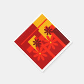 Retro orange in den 1970er Jahren Serviette (Ecke)