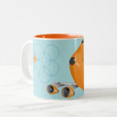 Retro Orange Jumbo Airliner Tasse (Vorderseite Links)