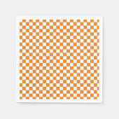 Retro Orange Karo Serviette (Vorderseite)