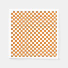 Retro Orange Karo Serviette