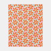 Retro orange Keil-Muster Fleecedecke (Vorderseite)