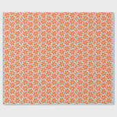 Retro orange Keil-Muster Geschenkpapier (Flach)