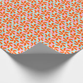 Retro orange Keil-Muster Geschenkpapier (Ecke)