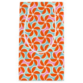 Retro orange Keil-Muster Kleine Geschenktüte (Vorderseite)