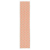 Retro orange Keil-Muster Kurzer Tischläufer (Vorderseite)