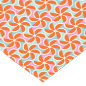 Retro orange Keil-Muster Kurzer Tischläufer (Ecke)
