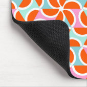 Retro orange Keil-Muster Mousepad (Ecke)