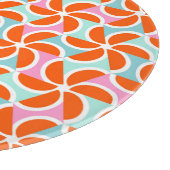 Retro orange Keil-Muster Schneidebrett (Ecke)