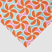 Retro orange Keil-Muster Seidenpapier (Ausschnitt)