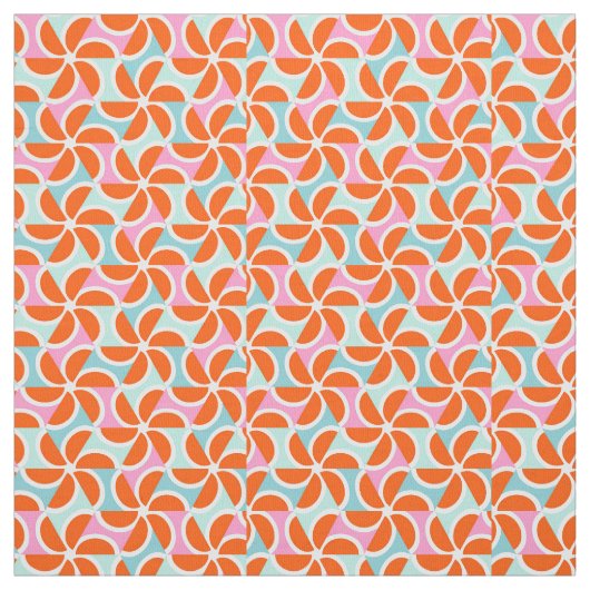 Retro orange Keil-Muster Stoff (Muster)