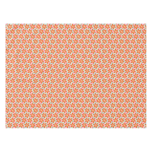 Retro orange Keil-Muster Tischdecke (Vorderseite (Horizontal))