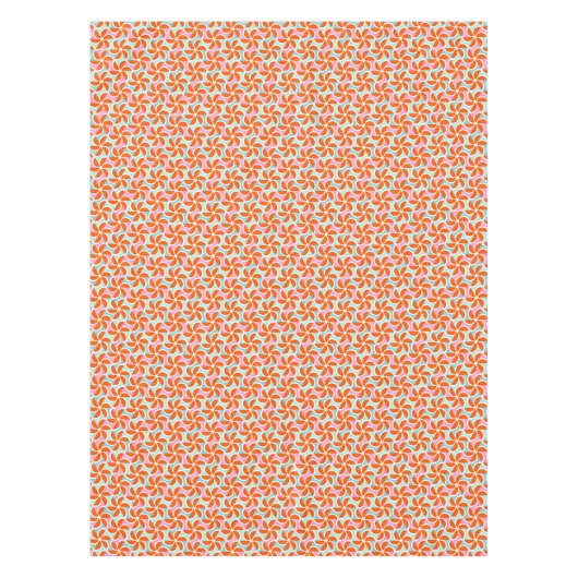 Retro orange Keil-Muster Tischdecke (Vorderseite)