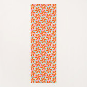 Retro orange Keil-Muster Yogamatte (Vorderseite)
