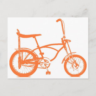 Retro Orange Krate Banana Sitzbike Postkarte