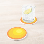 Retro Orange Kreise Getränkeuntersetzer (Seite)