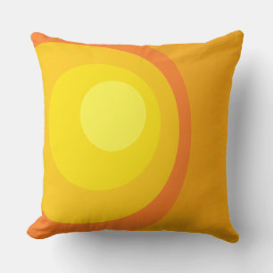 Retro Orange Kreise Kissen