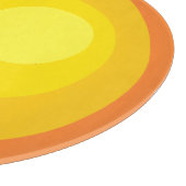 Retro Orange Kreise Schneidebrett (Ecke)