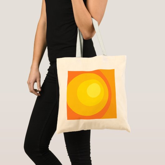 Retro orange Kreise Tragetasche (Vorderseite (Produkt))