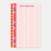 Retro Orange Lila Post-it Klebezettel (Vorderseite)