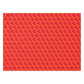 Retro Orange mit Groovy Red Hearts Tischdecke (Vorderseite (Horizontal))