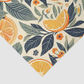 Retro Orange Muster Ephemera Decoupage Seidenpapier (Ausschnitt)