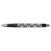 Retro Orange Peach Fruchtmuster Kugelschreiber (Vorderseite)
