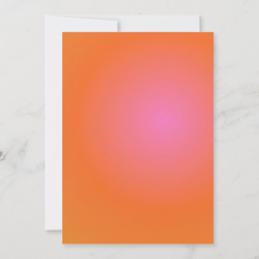Retro Orange Pink Bold Gradient Modern Wedding Save The Date (Rückseite)