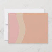 Retro Orange Pink Foto Hochzeit Speichern Sie das  Ankündigung (Rückseite)