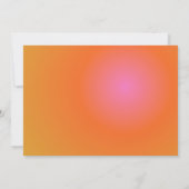 Retro Orange Pink Gradient Einziges Brautparty Einladung (Rückseite)