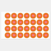 Retro Orange Pink Gradient | Personalisierter Name Etiketten (Blatt)