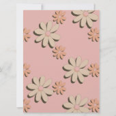 Retro Orange Pink Groovy Hochzeit Einladung (Rückseite)