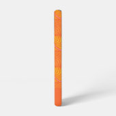 Retro Orange Pink Groovy Psychedelic Personalisier Samsung Galaxy Hülle (Linke Seite)