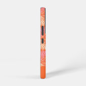 Retro Orange Pink Groovy Psychedelic Personalisier Samsung Galaxy Hülle (Rechte Seite)