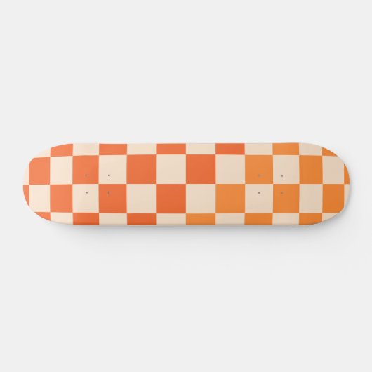 Retro Orange Prüfmuster Skateboard (Horizontal)