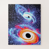 Retro Orange Red Blue Classic Sky Night im All Puzzle (Vertikal)