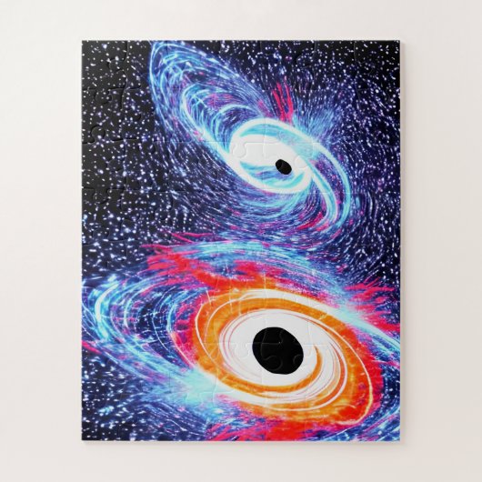 Retro Orange Red Blue Classic Sky Night im All Puzzle (Vertikal)