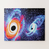 Retro Orange Red Blue Classic Sky Night im All Puzzle (Horizontal)